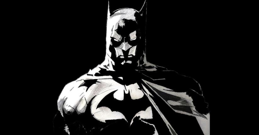 Batman è stato già disegnato in bianco e nero. Adesso potrebbe proprio diventare di colore Mezzobusto disegnato di Batman in bianco e nero