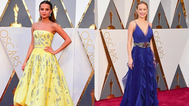 Alicia Vikander e Brie Larson agli Oscar 2016 Alicia Vikander e Brie Larson alla cerimonia degli Oscar 2016