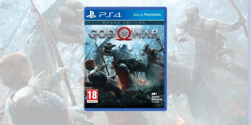 La cover di God of War, titolo per PlayStation 4 God of War è disponibile su PlayStation 4