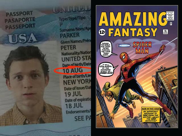 Nel MCU, Peter Parker è nato il 10 agosto Il passaporto di Peter Parker nel MCU e la copertina di Amazing Fantasy #15