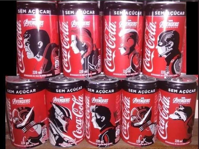 Avengers: Endgame, lattine brasiliane di Coca-Cola Le lattine di Coca-Cola brasiliane di Avengers: Endgame