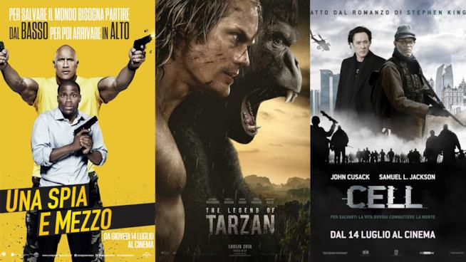 The Legend of Tarzan, Una Spia e Mezzo e The Cell sono tra i in uscita nel weekend del 16 e 17 luglio 2016 I poster di The Legends of Tarzan, Una Spia e Mezzo e Cell