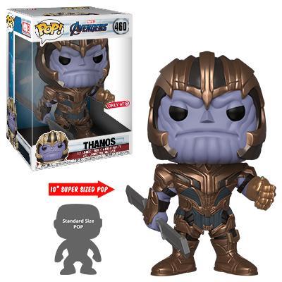 Thanos Funko Pop! da Avengers: Endgame Thanos in armatura con lo spadone in mano pronto a sfidare gli Avengers