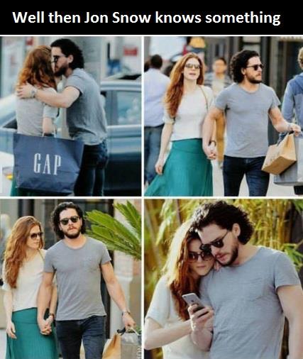 Jon Snow sa qualcosa Kit Harington e Rose Leslie durante un appuntamento