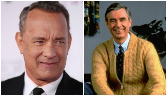 You Are My Friend: Tom Hanks nel ruolo di Mr. Rogers Tom Hanks in un collage con Mr. Rogers