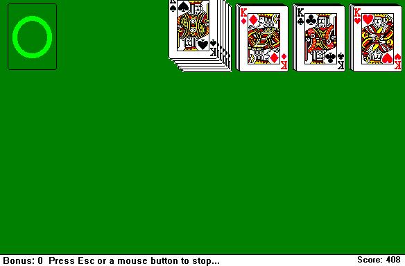 Solitario di Microsoft, sei nella storia! GIF dell'animazione del Solitario di Microsoft in caso di vittoria