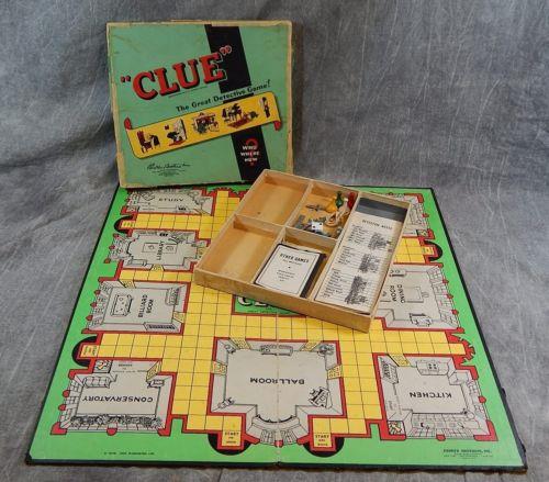 Prima edizione originale di Clue La prima versione americana di Cluedo