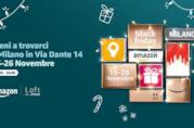 Il primo pop-up store di Amazon apre in Italia a Milano per la settimana del Black Friday La pubblicità del temporary store Amazon che aprirà a Milano