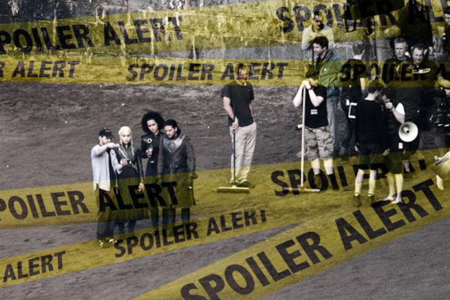 Da dove nascono gli spoiler? Scopriamolo insieme Un'immagine dal set di Game of Thrones