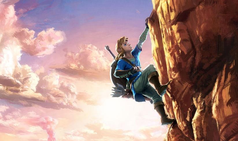 The Legend of Zelda: Breath of the Wild ha una data di uscita ufficiale Link scala una montagna in The Legend of Zelda: Breath of the Wild