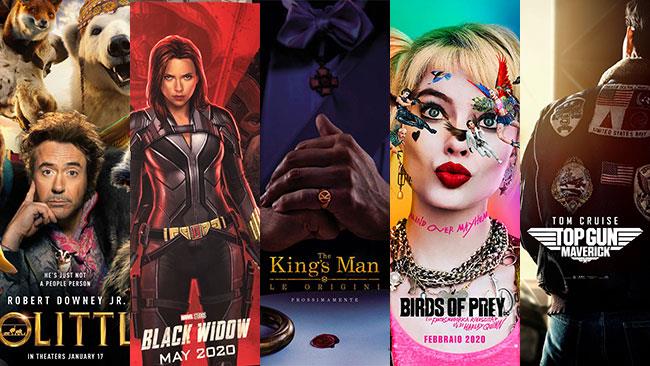 15 film da vedere nel 2020 tra i titoli più attesi I poster di Dolittle, Black Widow, King's Man, Birds of Prey e Top Gun 2