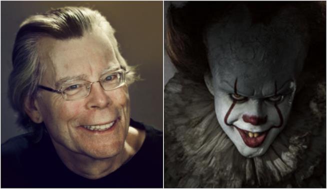 Stephen King ha apprezzato il nuovo IT ma non altri adattamenti Un collage tra Stephen King e Pennywise