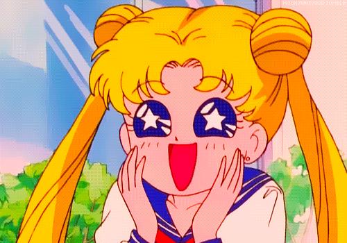 Bunny in una scena della serie anime Sailor Moon Una scena dall'anime Sailor Moon