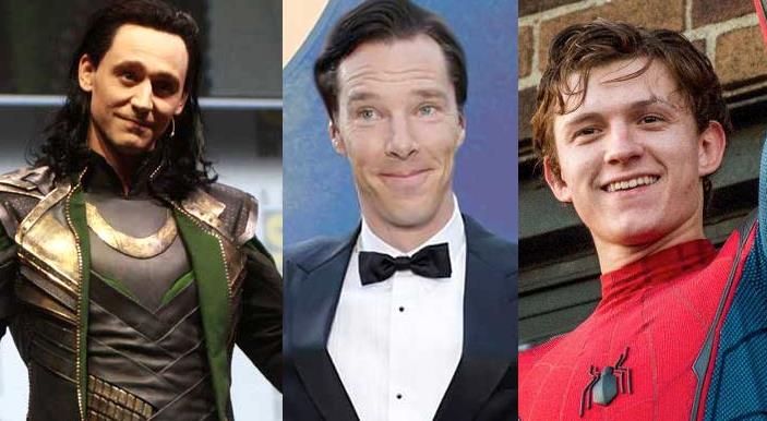 Tom Hiddleston, Benedict Cumberbatch e Tom Holland Passato, presente e futuro del MCU