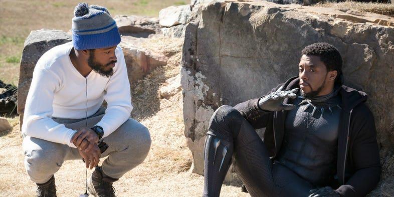 Ryan Coogler e Chadwick Boseman Ryan Coogler e Chadwick Boseman sul set di Black Panther