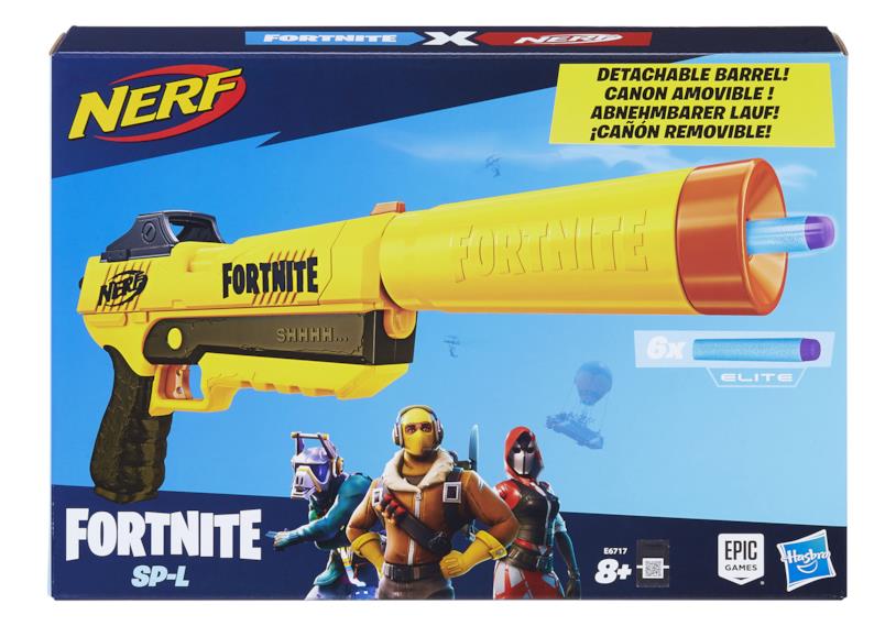 Hasbro ed Epic Games uniscono le forze: arrivano i blaster Nerf di Fortnite Una delle scatole dei blaster Nerf di Fortnite firmati Hasbro ed Epic Games