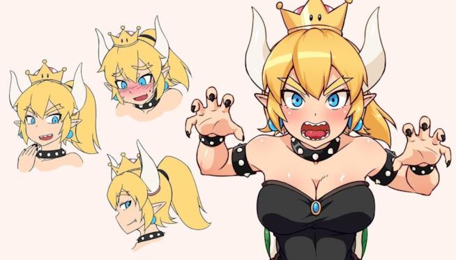Bowsette non diventerà un personaggio ufficiale di Nintendo Un concept art fan-made di Bowsette