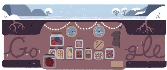 Il Google Doodle di oggi celebra il solstizio d'inverno Il Google Doodle di oggi