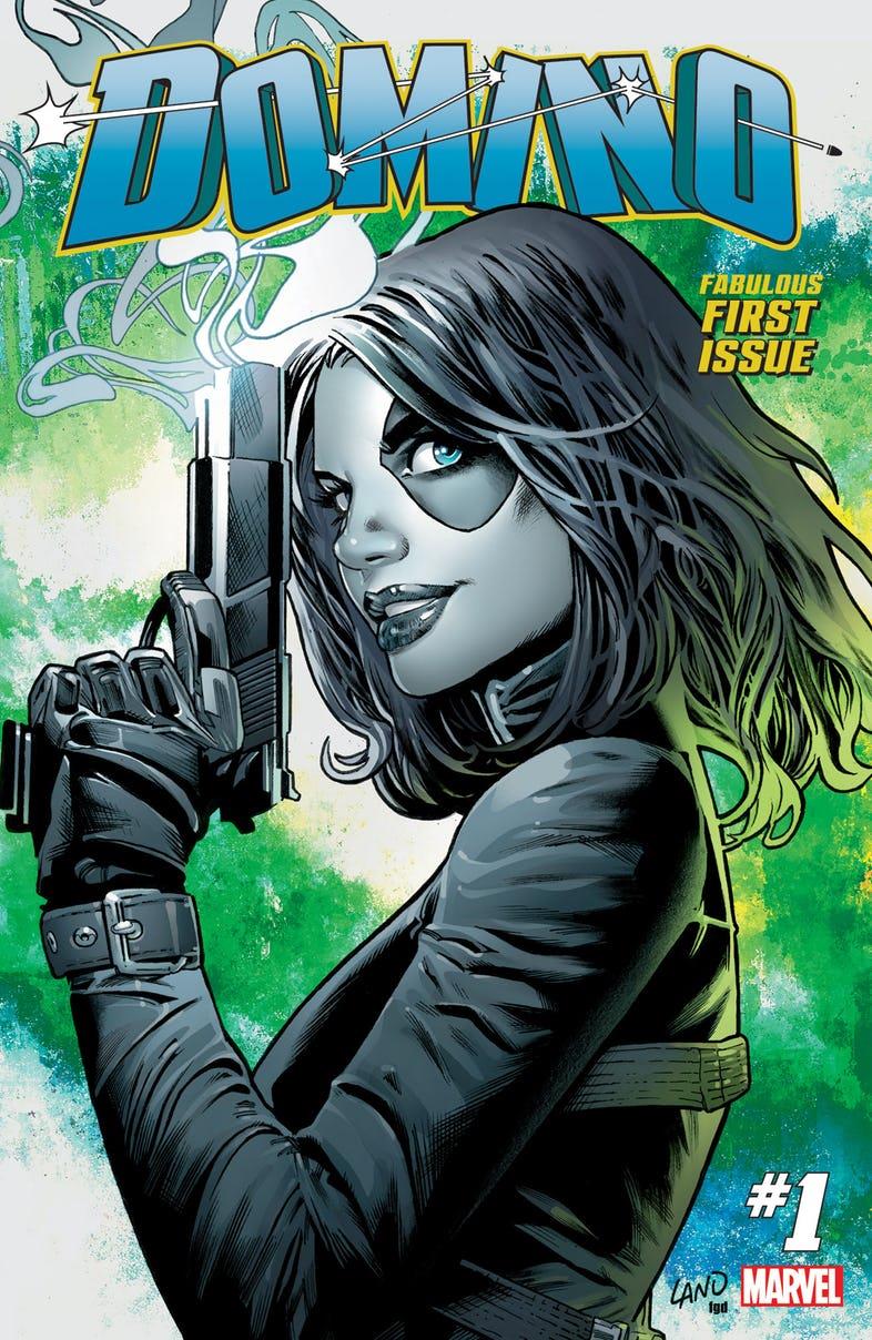 Domino cover Domino è pronta all'azione sulla cover del primo numero della sua nuova run