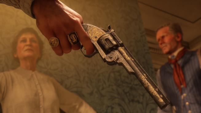 Red Dead Redemption 2, la parodia a luci rosse arriva su PornHub Arthur Morgan impugna la sua fedele pistola in RDR2