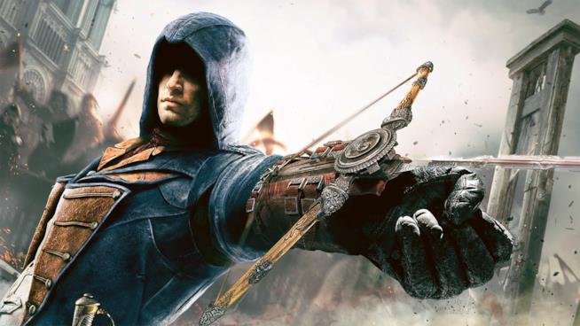 La prima immagine del nuovo capitolo di Assassin's Creed trapela in rete L'eroe di Assassin's Creed Unity in azione