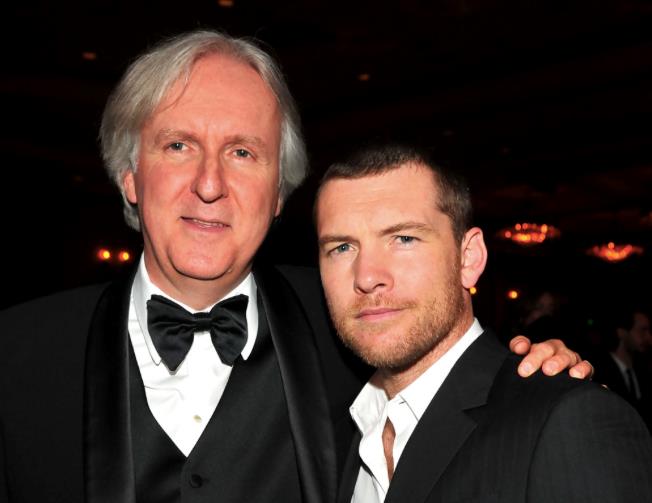 James Cameron e Sam Worthington James Cameron e Sam Worthington a una serata di gala
