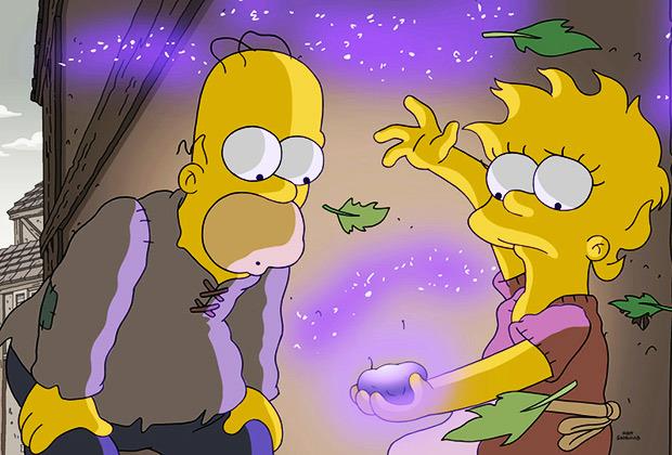 Homer e Lisa in una scena della 29esima stagione dei Simpson Scena tratta dal primo episodio della 29esima stagione dei Simpson