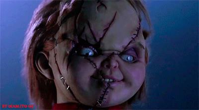 Chucky nel film La bambola assassina GIF della bambola assassina Chucky