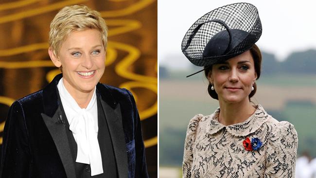 Ellen DeGeneres e Kate Middleton sono cugine Ellen DeGeneres e Kate Middleton in due scatti ufficiali