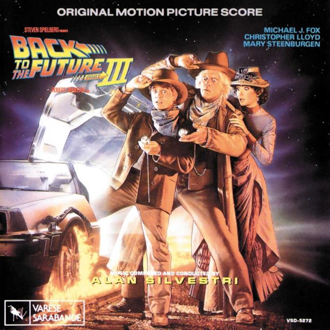 La copertina della colonna sonora di Ritorno al Futuro 3 Ritorno al Futuro 3, la cover della colonna sonora