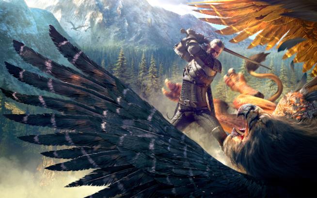 Un nuova sanguinosa foto per The Witcher 3 Blood and Wine Geralt combatte un grifone reale in un artwork di The Witcher 3