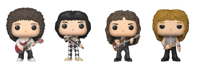 I Funko Pop dei Queen Da sinistra: i Funko Pop di Brian May, Freddie Mercury, John Deacon e Roger Taylor