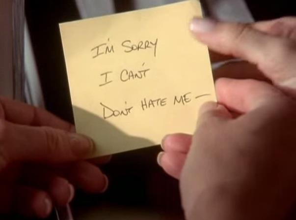 Un post-it in Sex and the City L'addio di Jack Berger a Carrie Bradshaw