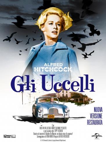Gli Uccelli, il capolavoro di Hitchcock torna al cinema in versione restaurata Il poster della versione restaurata de Gli uccelli