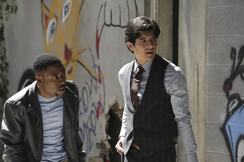 Una scena della serie TV Rush Hour Justin Hires e Joo Foo