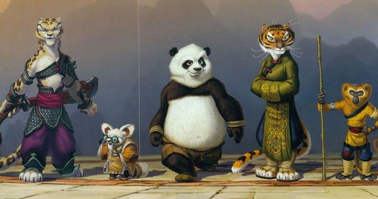 Kung Fu Panda Team Concept Art Concept Art: Kung Fu Panda e il suo team