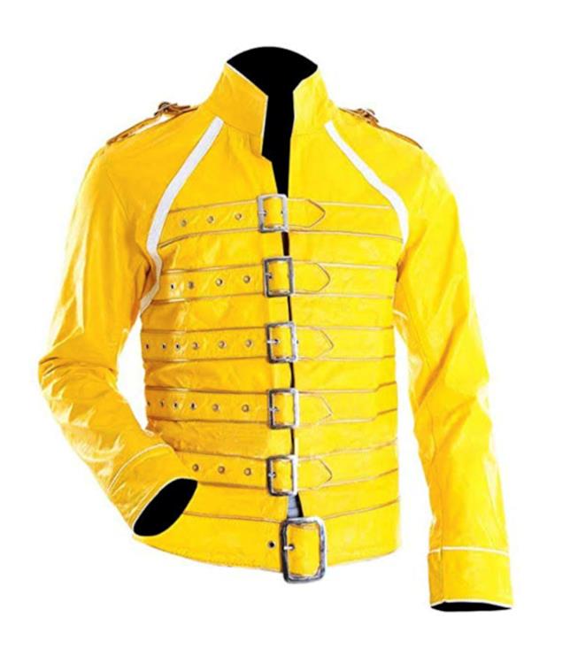 Giacca gialla Giacca gialla pelle simil-Freddie Mercury