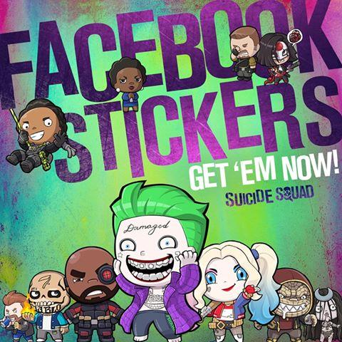 Gli Sticker di Suicide Squad Il Joker e Suicide Squad negli Sticker Facebook