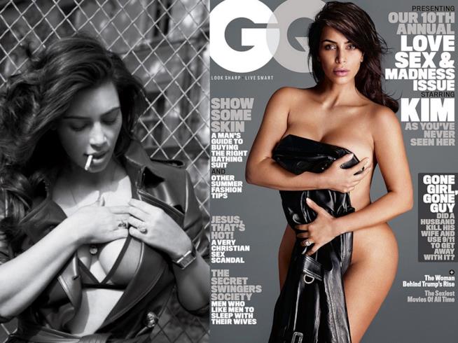 Kim Kardashian ha posato nuda per la rivista GQ Primo piano di Kim Kardashian