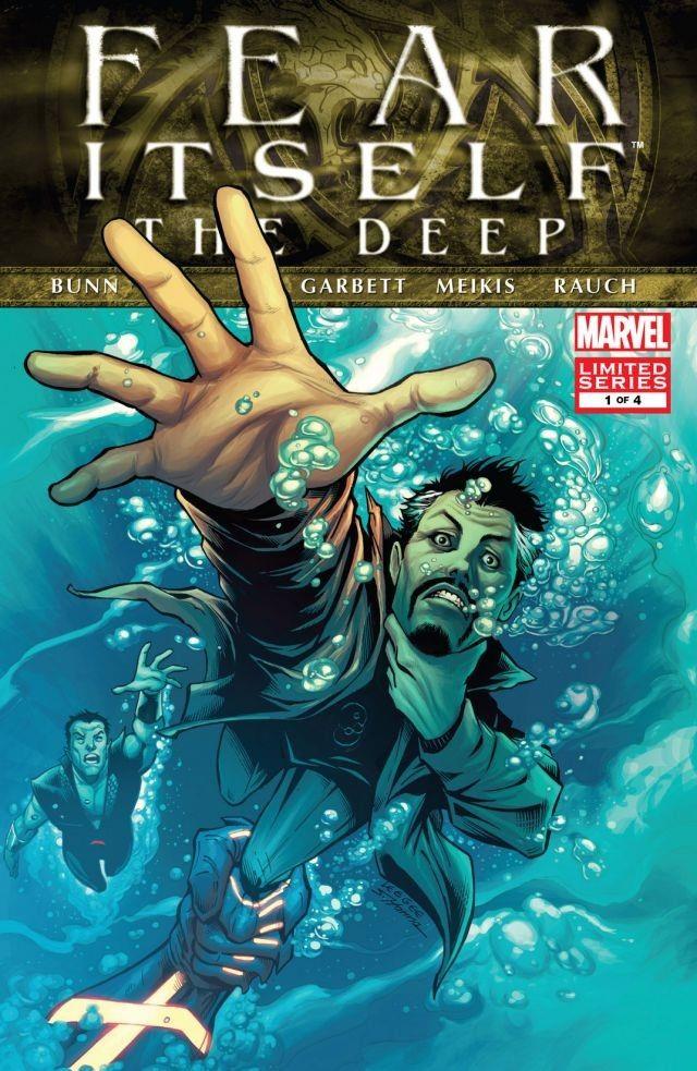 Namor e Doctor Strange nella cover di Fear Itself: The Deep #1 Copertina di Fear Itself: The Deep #1