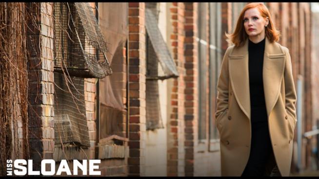 Tre clip del nuovo film con Jessica Chastain, Miss Sloane - Giochi di potere Jessica Chastain sul set di Miss Sloane - Giochi di potere