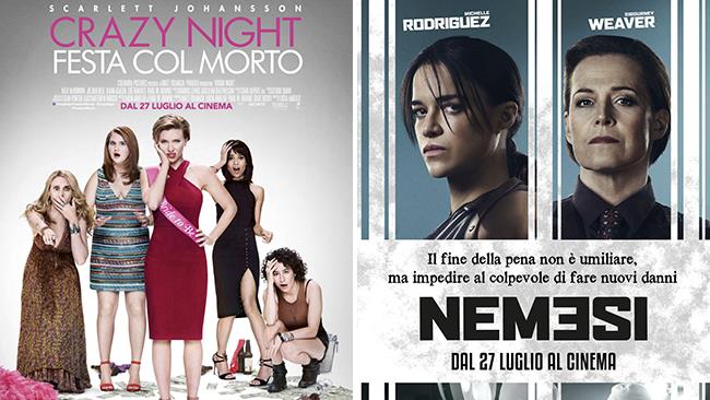 Weekend al cinema: i film in uscita il 29 e 30 luglio 2017 Le locandine dei film Nemesi e Crazy Night