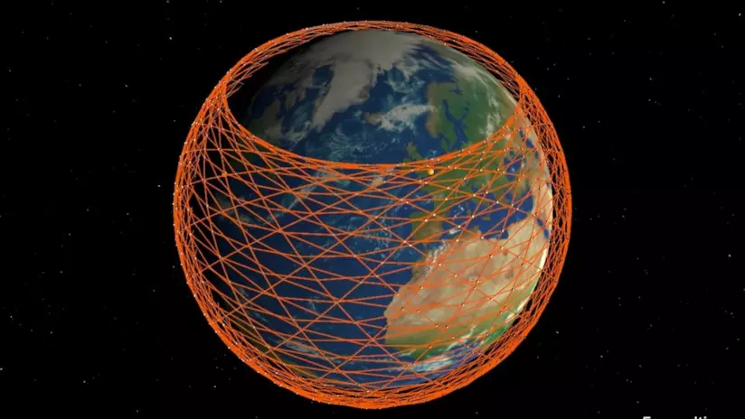 Rinviato il lancio dei primi satelliti targati Starlink di Elon Musk Una rappresentazione della rete satellitare Starlink realizzata da Mark Handley