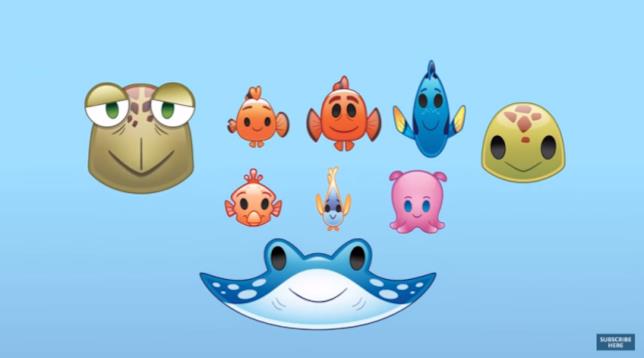 Finding Nemo emojii 2016 Final Finding Nemo emojii Disney