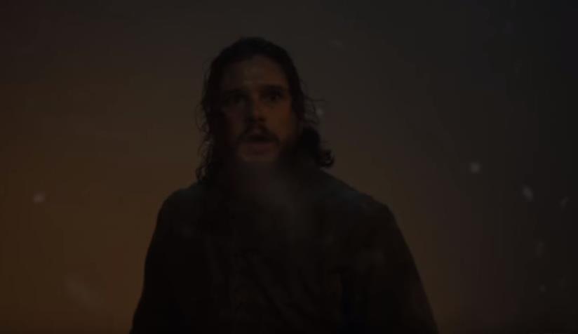 Game of Thrones 8 è visivamente più scuro delle stagioni precedenti Jon Snow in una scena del terzo episodio dell'ottava stagione