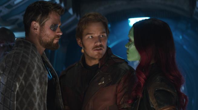 Chris Pratt replica alle critiche ricevute su Twitter per il comportamento di Star-Lord in Infinity War una scena di Avengers: Infinity War