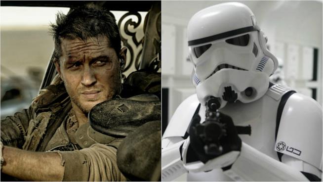 Tom Hardy, da Mad max: Fury Road al possibile cameo in Star Wars: Episodio VIII Tom Hardy accanto ad uno Stormtrooper
