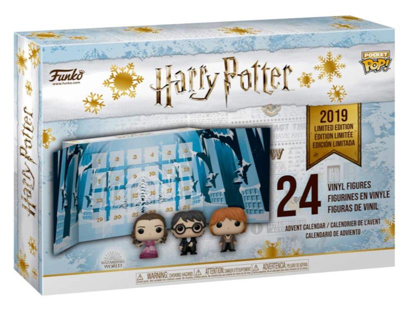 Funko immette nel mercato il Calendario dell'Avvento dedicato a Harry Potter L'immagine frontale del box del Calendario dell'Avvento di Harry Potter con 3 Mini Pop! in copertina