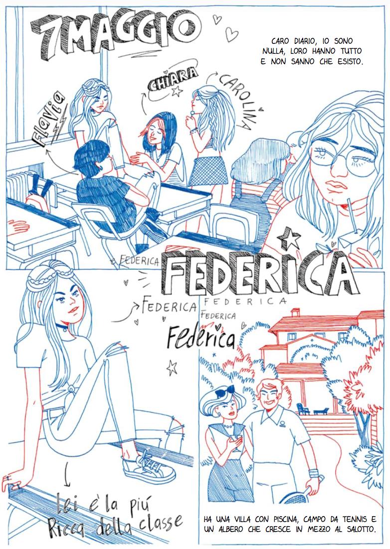 Giulia sogna di far parte del gruppo di Federica Federica, la ragazza più invidiata della scuola