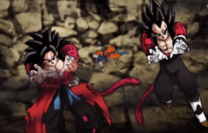 Dragon Ball Heroes episodio 5 Goku e Vegeta Super Saiyan 4